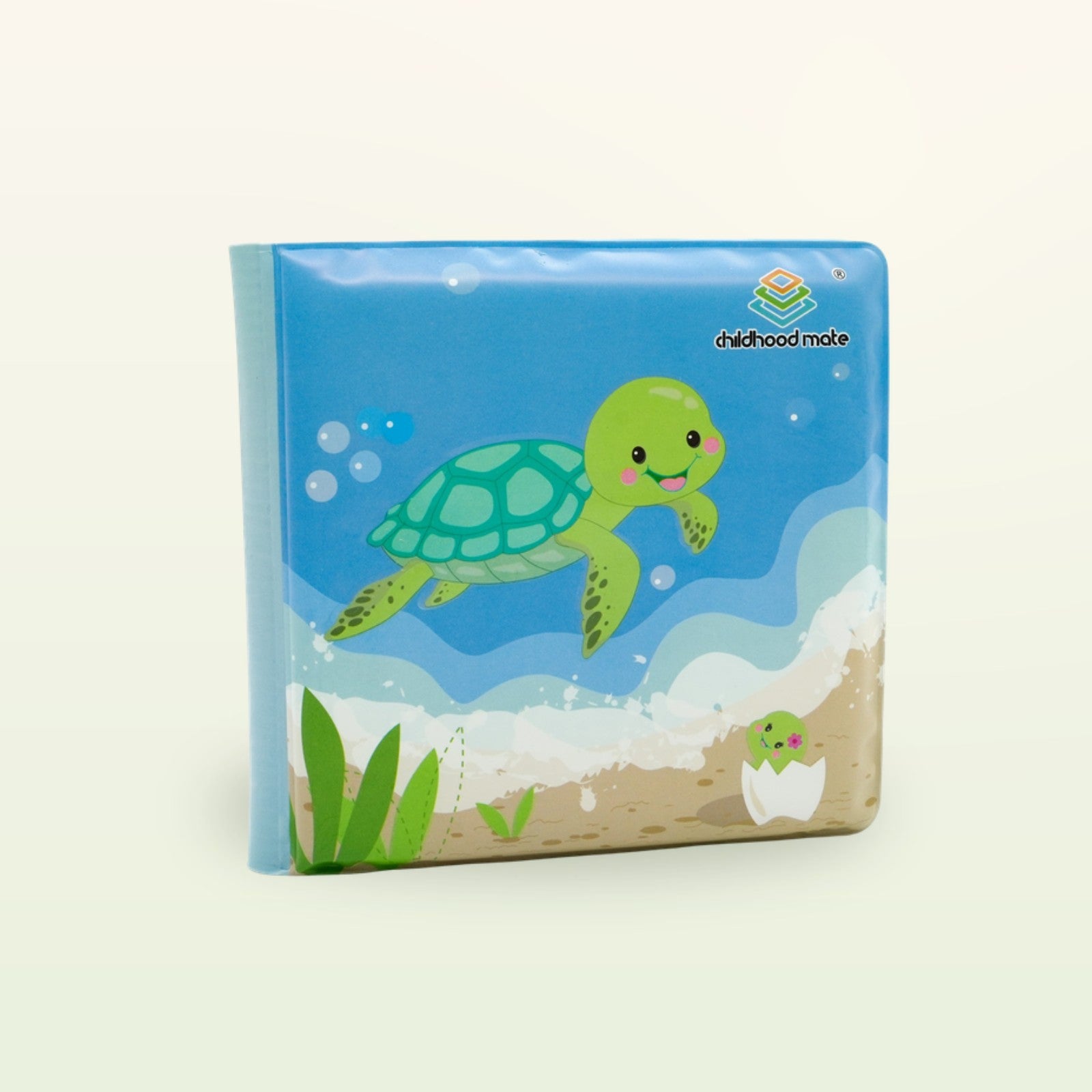 My First Book Badebuch „Unter Wasser“ – wasserfestes Badewannenbuch mit grüner Meeresschildkröte auf sanftem Creme-Hintergrund