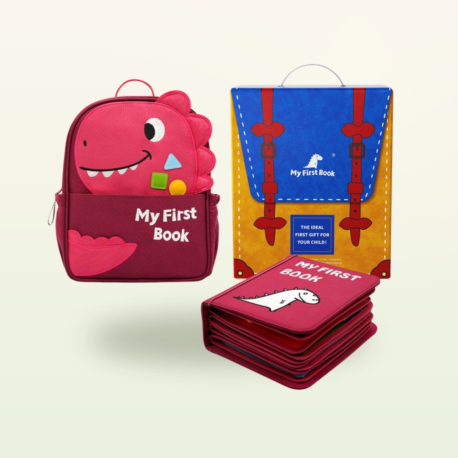 My First Book Mein Alltag (rot) Quiet Book mit Rucksack Set