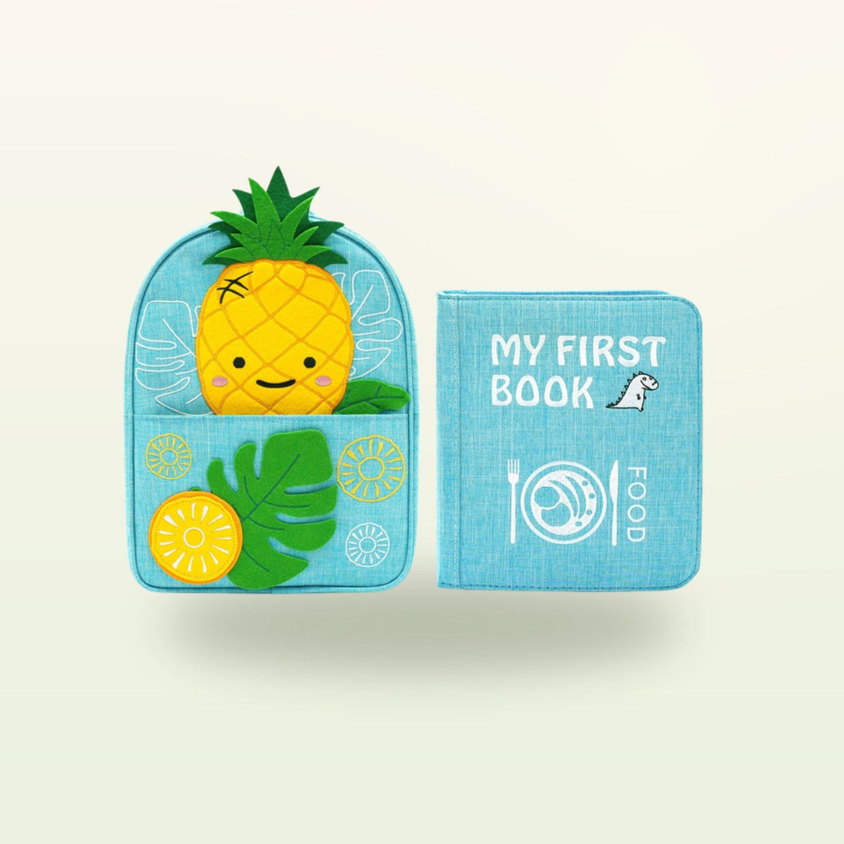 My First Book Petits Gourmets (bleu clair) + Set avec sac à dos